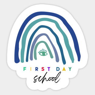 First Day School Boy Sticker